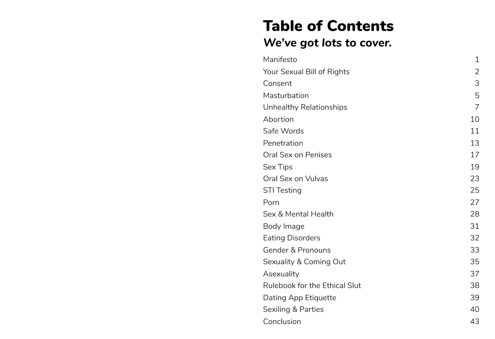 Table of Contents